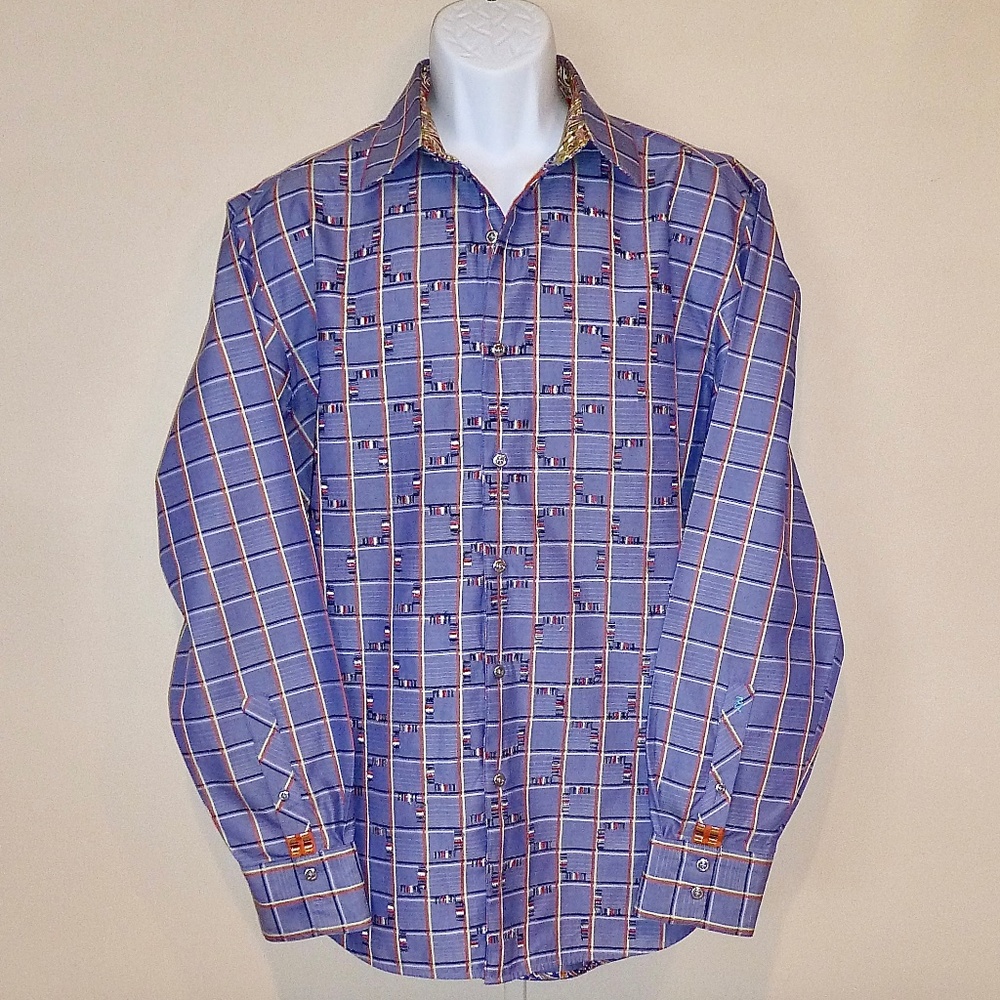 Robert Graham Embroidered/Flip Cuff Shirt